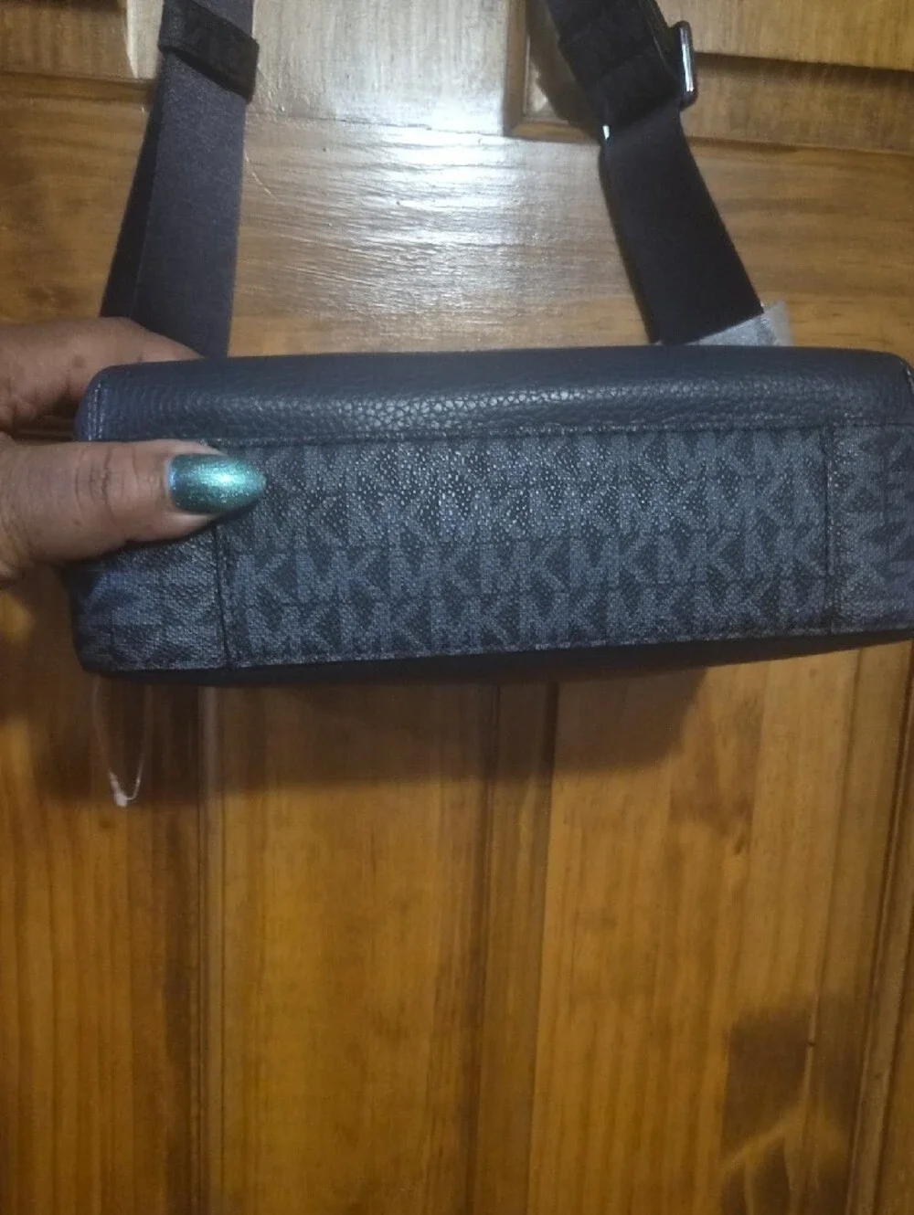 Michael Kors Navy Leather Messenger Crossbody - Picture 7 of 7
